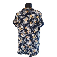 Bluzka z lejącym dekoltem typu woda drobne żółte kwiatki